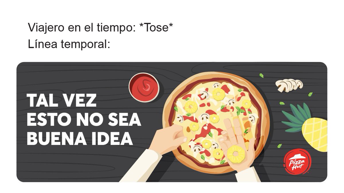 ¿Una gran combinación o el peor error de la humanidad? 🍕🍍 

Entre los que digan que sí les gusta, participan por 1 Pizza Hawaiana para que disfruten y sean un #viajerodeltiempo 🤩