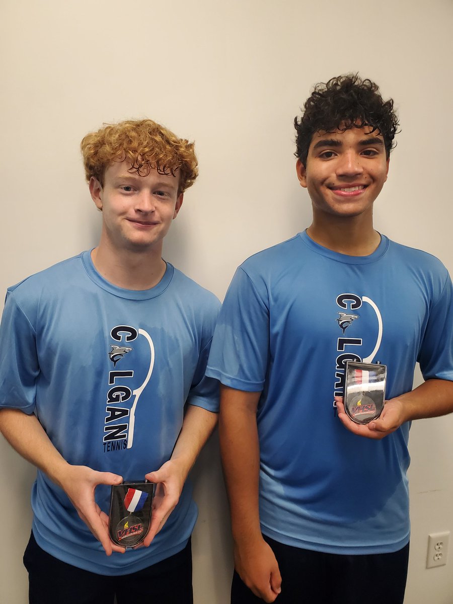Not bad for a couple of freshmen! Staton/Villasmil Lost a tough match to Chantilly's Kim/Pak for the Class 6B Doubles Runner Up. Great season boys!
<a href="/colgan_hs/">Colgan Sharks Athletic Boosters</a> <a href="/colganhs/">Colgan High School</a> <a href="/colganathletics/">Colgan Athletics</a> @mrsminiumteach