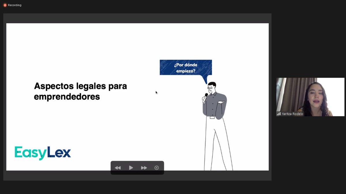 El día de ayer tuvimos la segunda sesión con Yaritza de EasyLex para revisar  el tema  de Servicios Legales  al crear tu empresa. 
#incubación #Beat #startups