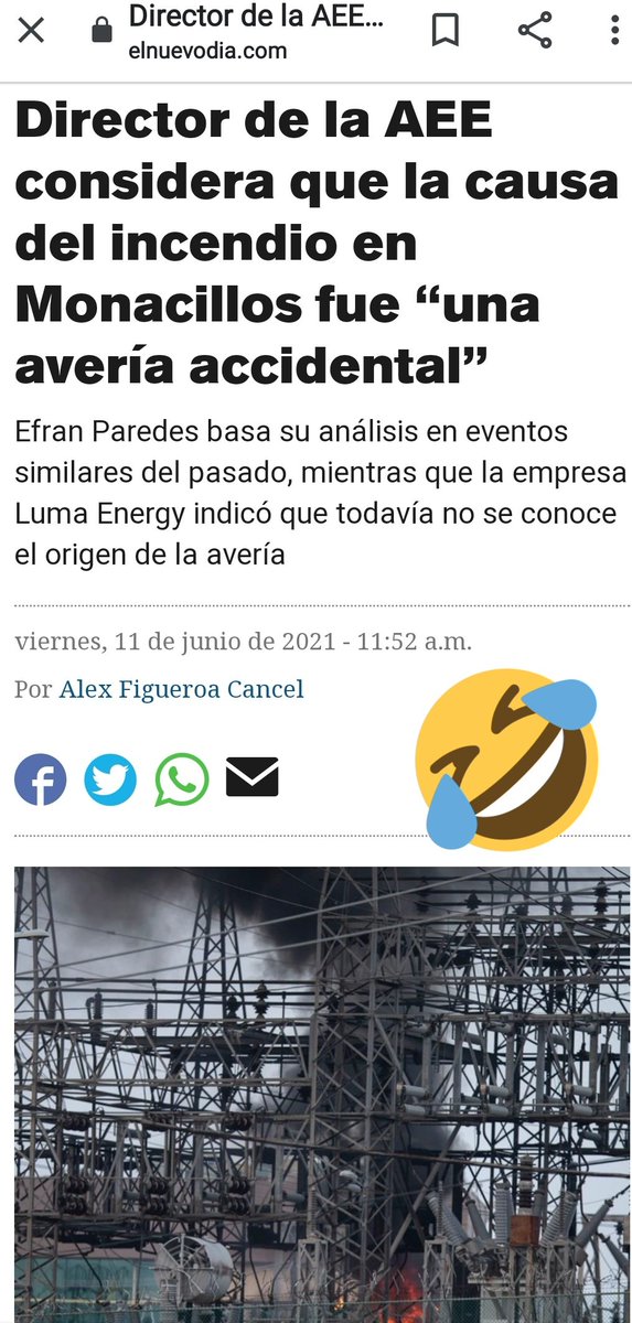 LuisAnthony40's tweet photo. 🔥 ¡Acaso esta gente se creen, que uno todavía se chupa el dedo después de grande! Milagro apareció el Director de AEE defendiendo lo indefendible. Claramente fue un SABOTAJE!
Director de la AEE considera que incendio en Monacillos Fue un accidente.🤦‍♂️😱🤣 https://t.co/xogpuIx96c https://t.co/bnnYINFkXo