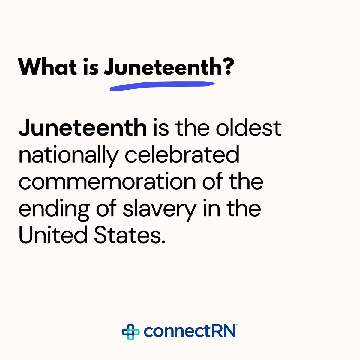 connectrnapp's tweet photo. Juneteenth is officially 8 days away! With the holiday approaching, we thought it would be helpful to educate our community on the history and significance of #Juneteenth! #Juneteenth2021 #connectrn https://t.co/MhNB3P8kmK