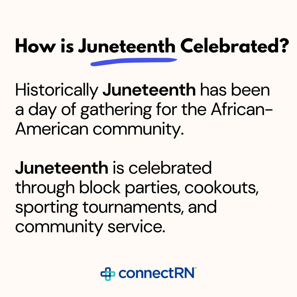 connectrnapp's tweet photo. Juneteenth is officially 8 days away! With the holiday approaching, we thought it would be helpful to educate our community on the history and significance of #Juneteenth! #Juneteenth2021 #connectrn https://t.co/MhNB3P8kmK