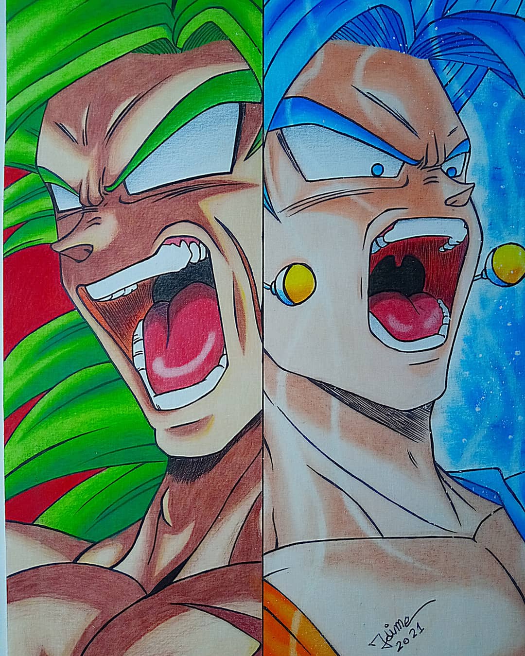 como desenhar o gogeta ssj blue 