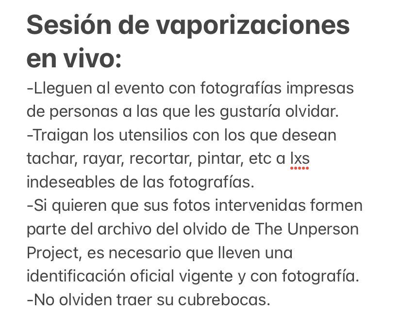 Mañana a las 12 pm será el show en vivo de <a href="/remotas_podcast/">Remotas</a> . Ahí estaremos <a href="/comatosespittle/">Susana Moyaho</a> y yo celebrándolas y hablando sobre nuestro proyecto <a href="/unpersonproject/">The Unperson Project</a> . Tendremos sesión de vaporizaciones, así que lleguen con fotos impresas de personas a quienes quieren olvidar.