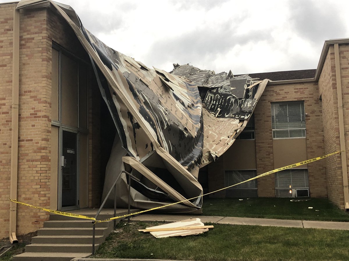 .<a href="/41actionnews/">41ActionNews</a> Roof blows off of the Education Building of the First Baptist Church of Harrisonville. Nobody was inside the building when this occurred.