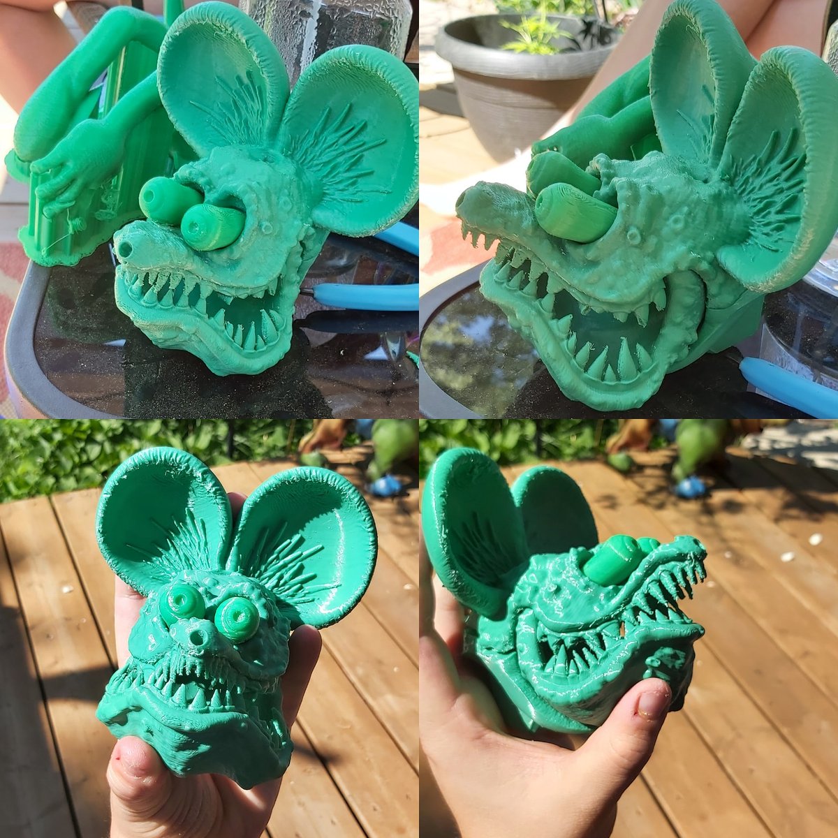 FatMikeArt1's tweet photo. What do you do when you cant buy a big RAT FINK?
Make your own I'm excited to paint and texture it
#fatmikeart #alwaysworking #geekpunk #influencer #railwaycityproud #stthomasproud #artist #art #3dprinting #3dprint #ratfink #kustomkulture #DIY #bigdaddyroth #bigdaddyrothstyle https://t.co/6eIYlvB2jk
