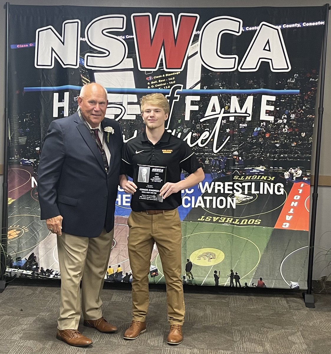 As the best wrestler in the state of Nebraska during the 2020-2021 season, Conor Knopick won the Norm Manstedt Wrestler of the Year! We look forward to watching you compete at Iowa State next year! Make sure to stop by when you are back in town!