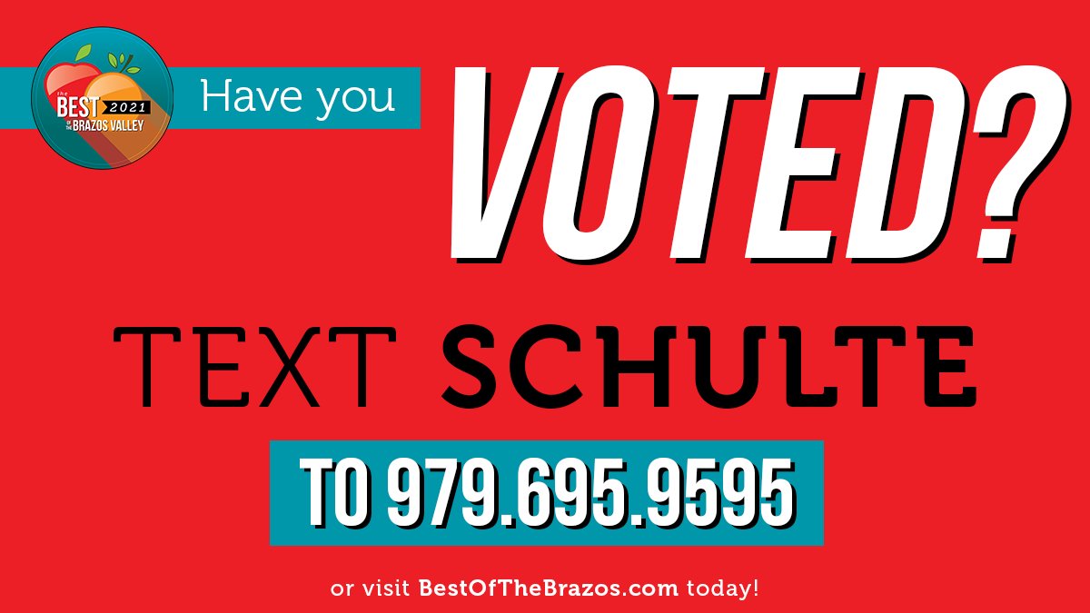 Vote Schulte Roofing, Home of the Bullet Proof Roof Guarantee as Best of the Brazos Valley!

The only roofing company voted best for 11 years!

Click link below to vote!!🤠
brazoslife.com/best-of-the-br…