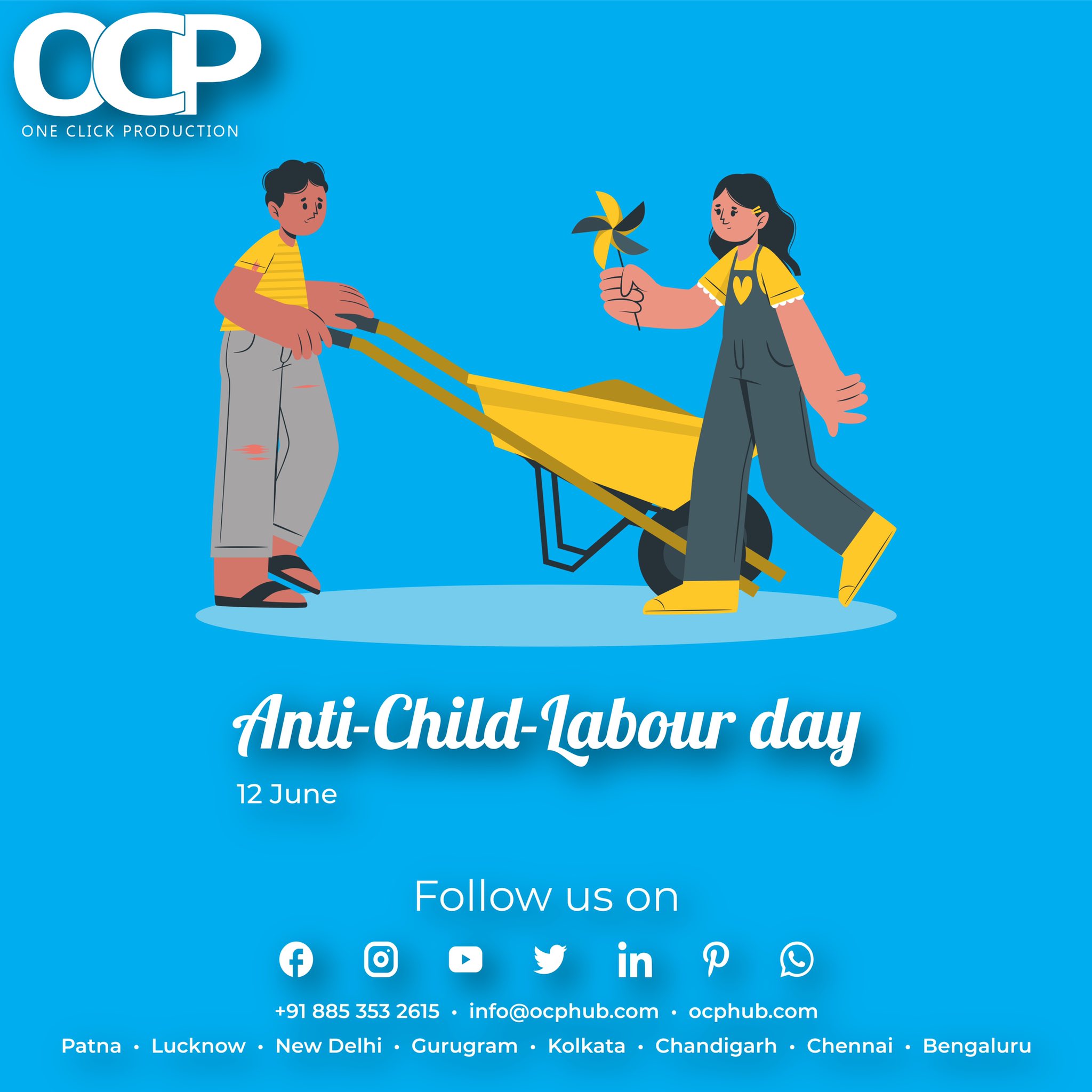 One Click Production Anti Child Labour Day June 12 21 On Desk 91 5 353 2615 Email Id Info Ocphub Com Web T Co Nfllc04jbe Antichildlabourday T Co Tlcifb9okb Twitter