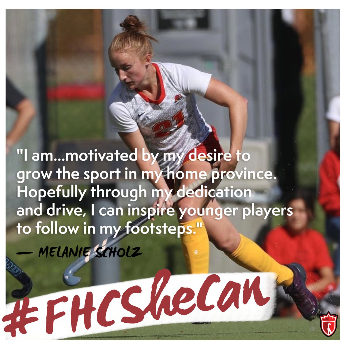 FieldHockeyCan's tweet photo. #FHCSHECAN | MELANIE SCHOLZ 🟣
Melanie Scholz is a player for the @DinosFHC and WNT program. Throughout her career, it was a challenge losing a lot of games, but she redefined what winning meant for her and her team. Read her feature here: https://t.co/Atj4vvdVyt https://t.co/uzsJCetGDO
