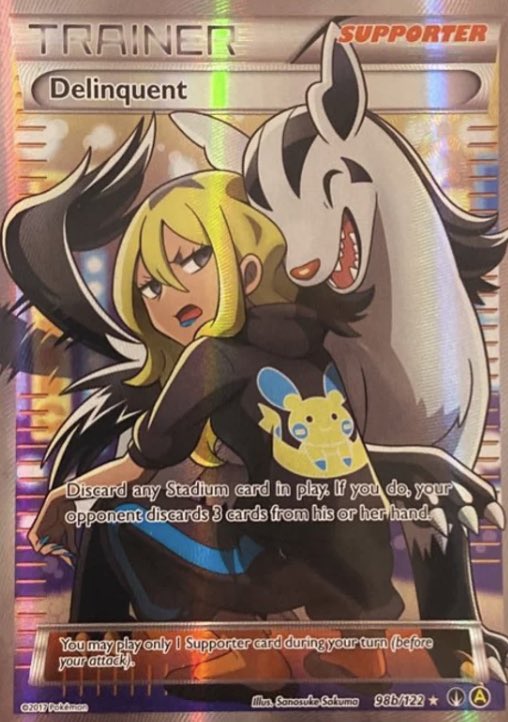 trainercotd's tweet image. The Trainer Card of the Day is Delinquent!