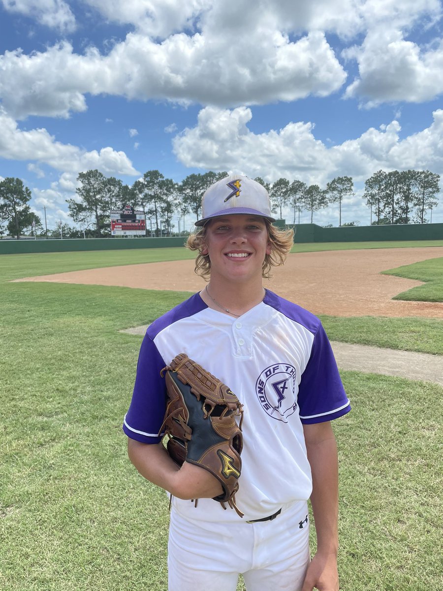 1836Roughriders's tweet photo. 🚫NO-HITTER🚫 @ballerp34 was un-hittable today recording 7 K’s in 5 innings of work.
Final: @SOTbaseball (11) / @TheCanesSW 15u Elite Black (0)
•
POG: @ballerp34 (5 IP, 7 K’s, 0 hits allowed) https://t.co/wNim5xCyhv