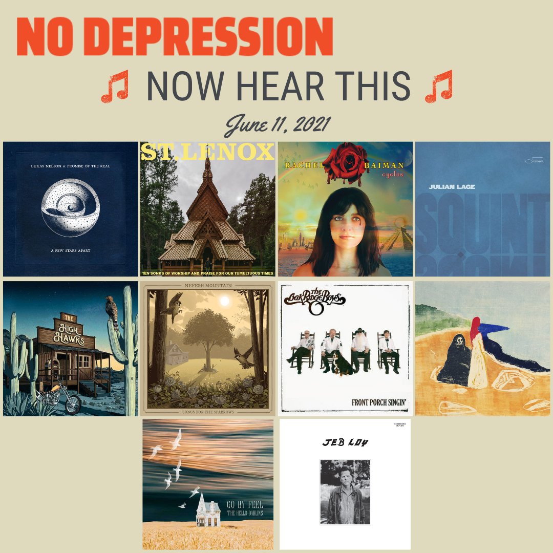 No Depression – Roots Music Journalism (@nodepression) on Twitter photo 🚀 #NewMusicFriday 🚀
Featuring <a href="/lukasnelson/">Lukas Nelson</a> @StLenox <a href="/julian_lage/">Julian Lage</a> <a href="/NefeshMountain/">Nefesh Mountain</a> <a href="/oakridgeboys/">The Oak Ridge Boys</a> <a href="/thehellodarlins/">The Hello Darlins</a> <a href="/JebLoyNichols/">Jeb Loy Nichols</a> + more!
🎶 Latest album reviews: nodepression.com/album-reviews 🚀 #NewMusicFriday 🚀
Featuring <a href="/lukasnelson/">Lukas Nelson</a> @StLenox <a href="/julian_lage/">Julian Lage</a> <a href="/NefeshMountain/">Nefesh Mountain</a> <a href="/oakridgeboys/">The Oak Ridge Boys</a> <a href="/thehellodarlins/">The Hello Darlins</a> <a href="/JebLoyNichols/">Jeb Loy Nichols</a> + more!
🎶 Latest album reviews: nodepression.com/album-reviews