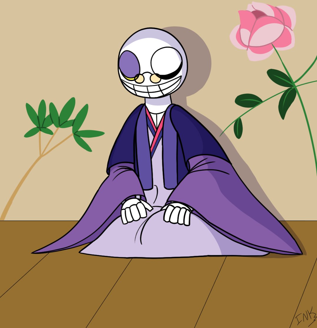 ink_lightning's tweet photo. Thinking about how Dapper wants to wear a junihitoe in Puyo Puyo Fever 2 got me making this. He looks so elegant... #PuyoPuyoTetris2 #ぷよぷよ #PuyoPuyo #dapperbones #osharebones #おしゃれコウベ #ぷよぷよテトリス2 https://t.co/8Eucu1jcuk
