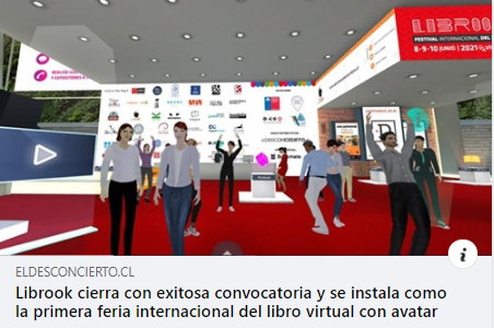 Librookcl's tweet photo. #Librook cierra con exitosa convocatoria y se instala como la primera feria internacional del libro virtual con avatar 👏👏👏😍 vía @eldesconcierto
▶️https://t.co/KHLrOIq3xY https://t.co/1sgrhdaPpg