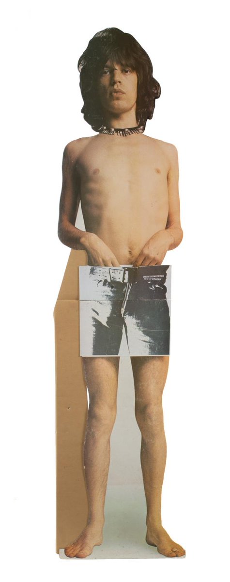 SOLD for $10,240! A UK promotional folding cardboard self-standing display "standee" for the Rolling Stones' 1971 album Sticky Fingers. Sold now in our Music Icons auction taking place today, tomorrow and Sunday in Beverly Hills and at JuliensLive.com!