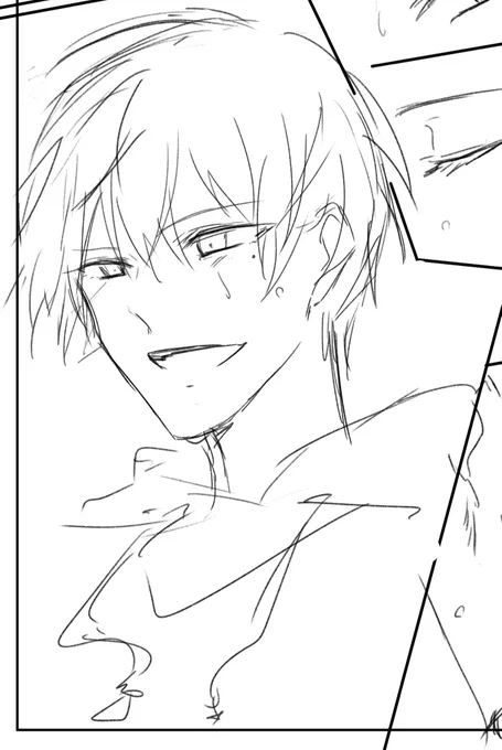 随分前に描いた下描きの下描きを下描きしたんだけど(日本語)重い彰冬になりそうだネ🥂💍 