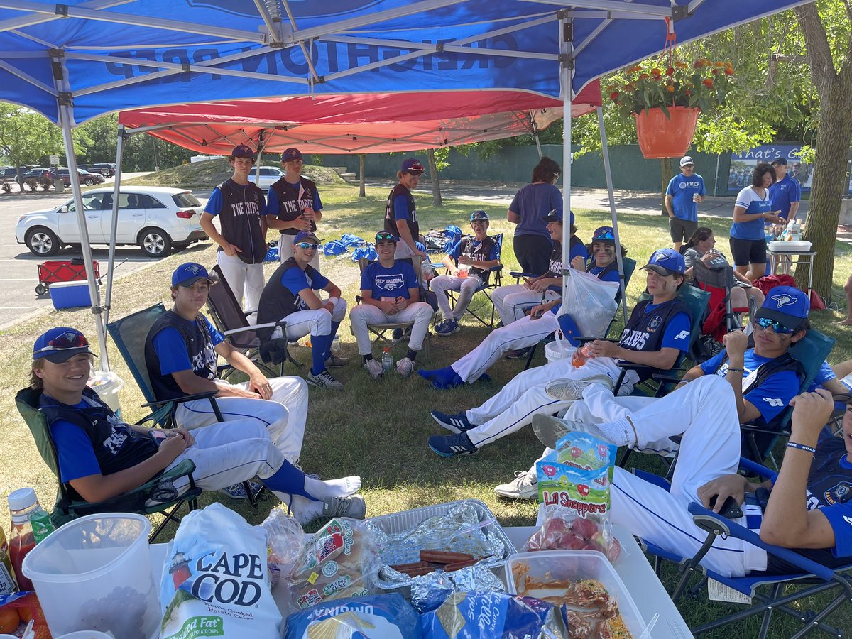 Refueling before game 2. Thanks to The Bird’s parents for putting this all together!