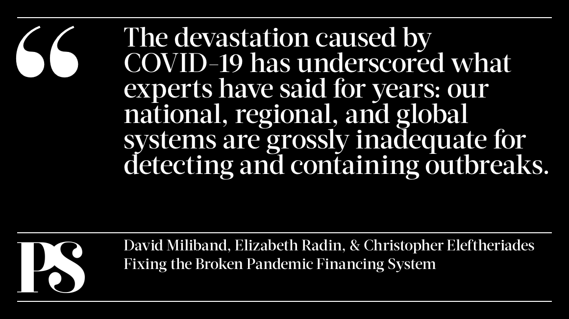 ProSyn's tweet photo. Although multilateral agencies eventually committed billions to help low- and middle-income countries during the pandemic, it is clear that more stopgap financing was needed early on, note @DMiliband @ElizabethRadin and Christopher Eleftheriades. https://t.co/YJAKAhdQjN https://t.co/orf9PLj3s1