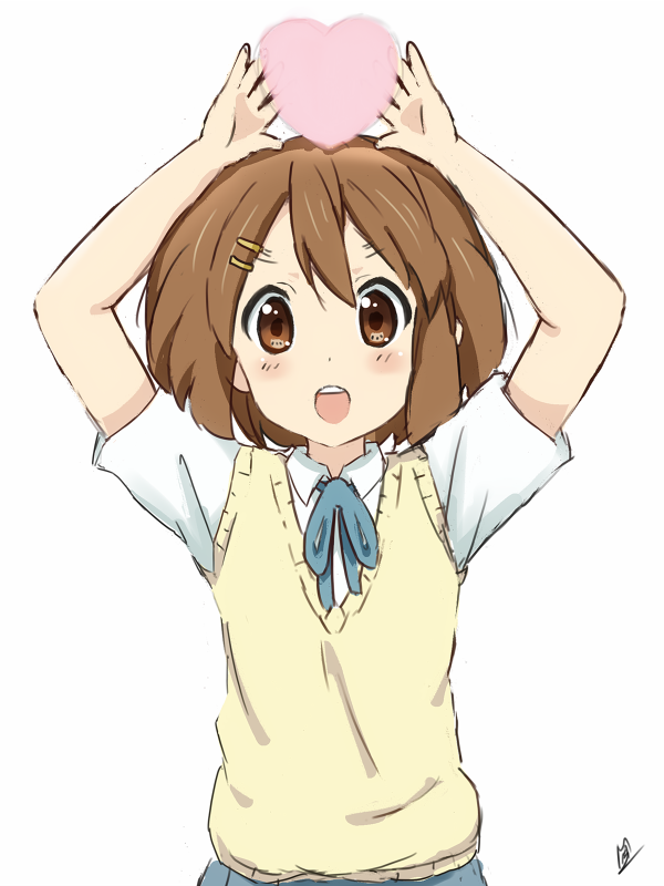 平沢唯 「天まで届け!私のハート!

#けいおん 」|MA-2㌠のイラスト