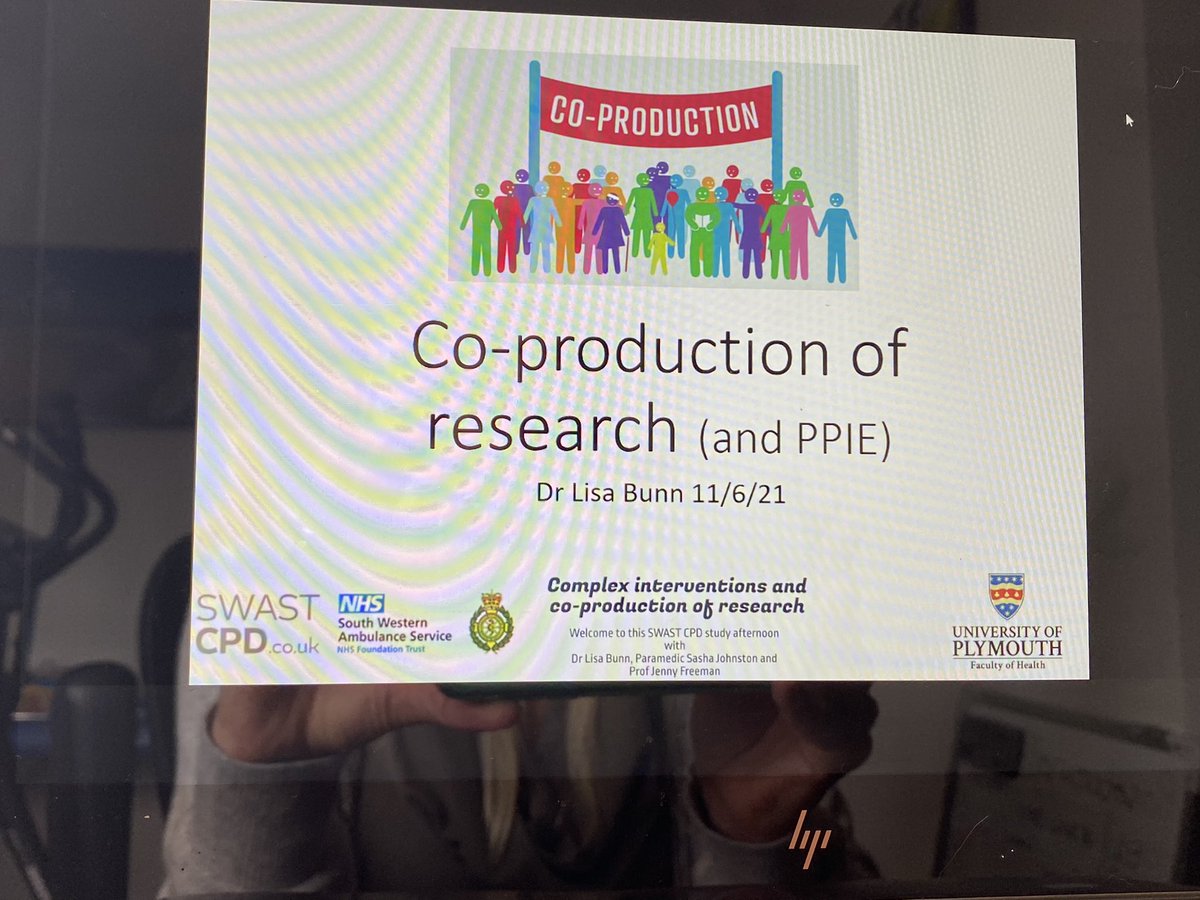 SashaJohnston_'s tweet image. What an amazing afternoon with the brilliant @LisaBunnPT &amp;amp; Prof Freeman @PlymUni talking all things #ComplexIntervention and #Coproduction with extraordinary @swasFT staff who want to #MakeADifference 💚 another fabulous opportunity thanks to @swastcpdcouk 👏⭐️#ResearchMatters 🤝
