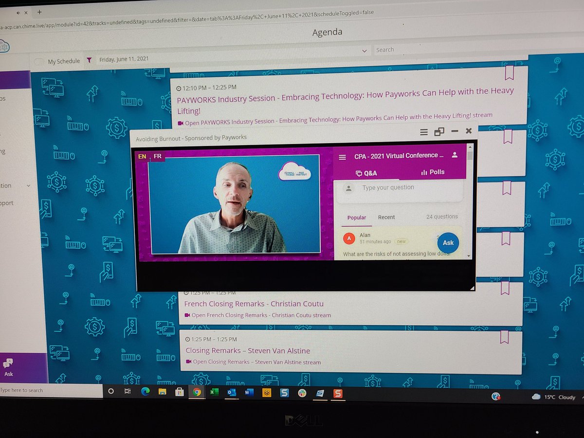 Thank you to the amazing team at @cdnpayroll and the sponsors &amp; speakers for your collaborated efforts with the #2021VirtualConference #ThePayrollOfThings. Well done everyone! #CanadianPayroll #ProfessionalDevelopment