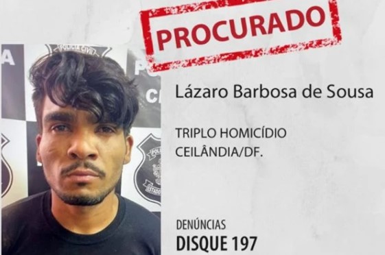Metropoles's tweet photo. ⤵️ Segundo a Polícia Militar de Goiás (PMGO), Lázaro Barbosa de Sousa, 32 anos, suspeito do triplo homicídio no DF, alega estar possuído por um espírito.
Ele também teria dito que "vai levar o tanto de gente que puder".
Leia: https://t.co/LjoBKoM1g1 https://t.co/qtdBoImlm8