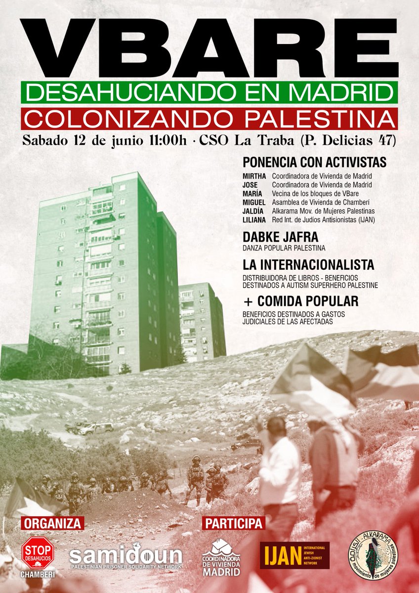 StopDesMostoles's tweet photo. Comenzando la charla donde se va a contar que una inmobiliaria de #Israel, #VBARE , coloniza Palestina y desahucia familias en MADRID .
Estará @AlertaDesahucio presentando su #LeyVivienda y más https://t.co/9uS0tRd18L
