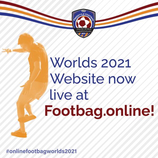 footbag's tweet photo. The #footbag World Championships will be held online once again this year. The website is live, check it our for more information. This year we have some extra events with no entry fee. https://t.co/Pze6uQiXta #onlineFootbagWorlds2021 https://t.co/Uvqh5HCpPI