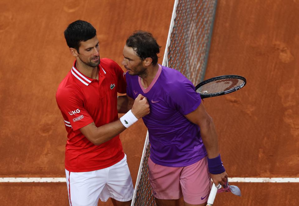 dhonisgirl's tweet photo. "Due to the exceptional nature of the match" between Nadal and Djokovic, French authorities just agreed to break their own curfew and allow fans to stay at Roland Garros to watch thru the end."

Class Tennis at Paris tonight🔥❤️

#frenchopen2021 #RonaldGarros #NadalDjokovic https://t.co/cBnfhxpgXH