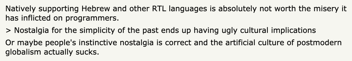 pcwalton's tweet photo. Here it is, the worst possible take on software internationalization imaginable https://t.co/H9ETtHLhTM