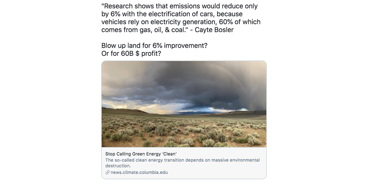 Will Billionaires For Future, their Media, NGOs fabricate stories that there would be super green mining at Thacker Pass and how all have been agreed with tribes already for 100 years?Google a bit and you will see, Read the thread please to figure out who tells the truth: