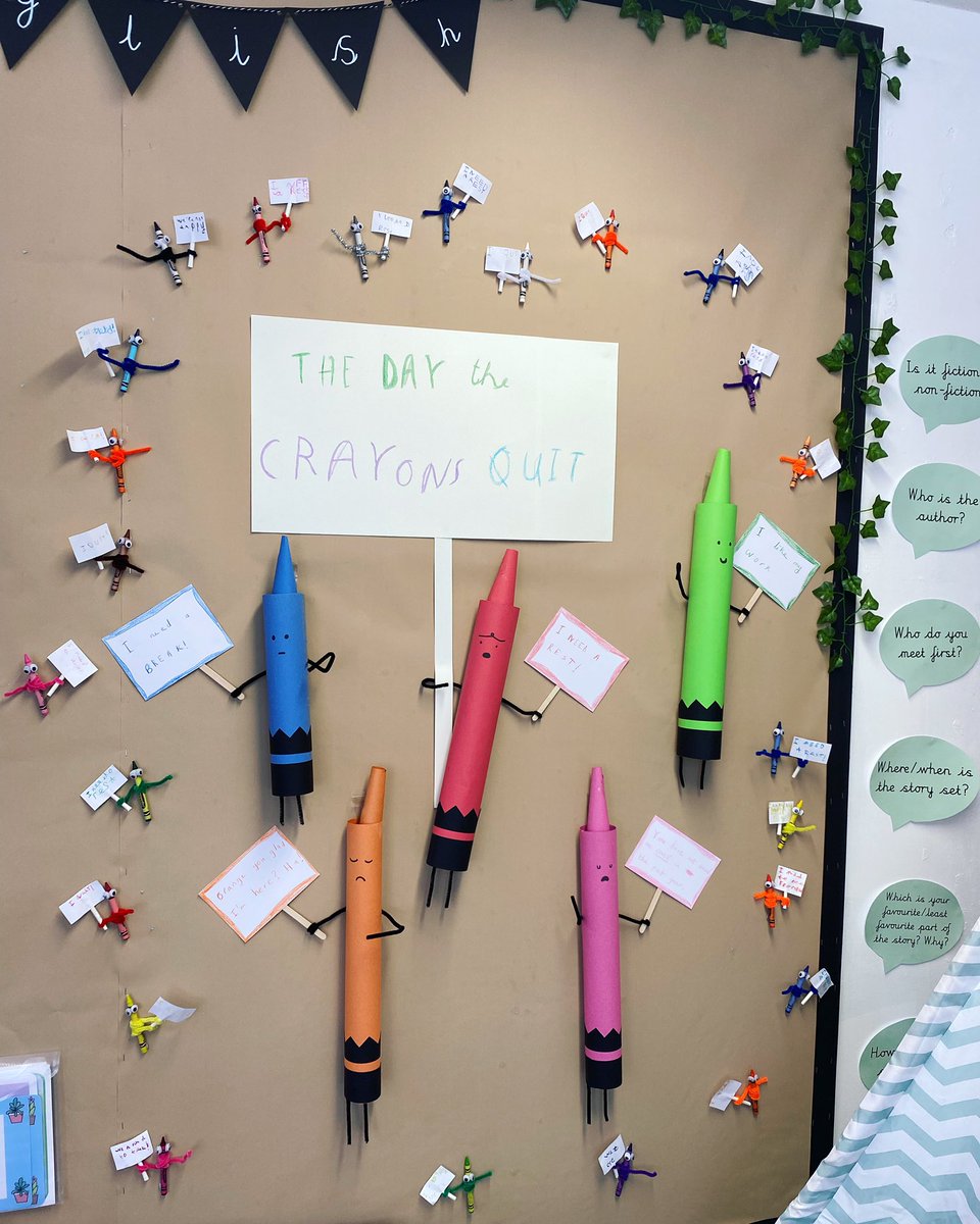 It’s been a long but fun week! I’ve been so excited to start our English unit using the brilliant The Day the Crayons Quit as our model text! Our focus is letter writing. 🖍