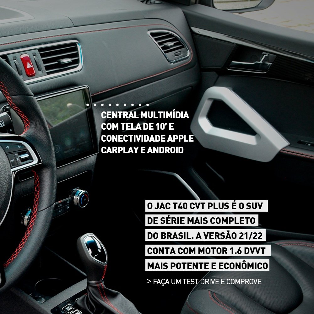 jacmotors_br's tweet photo. JAC T40 Plus vem com multimídia de 10 polegadas, mais teto solar, câmeras em 360 graus (opcional), projeções, seis airbags e entre outros, confiram! 💯🆕
⠀
#JacMotors #Jac #NovaJac #NovoT40 #T40Plus #Lançamento #Novidade #New #Novo #Brasil #Brazil #China #Visual #Multimidia https://t.co/VtUouhZKLV