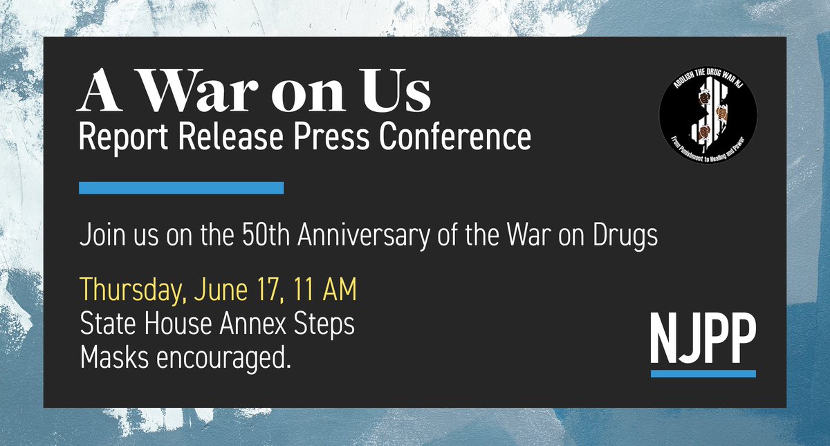 IBW21st's tweet image. Join us, along side @ACLUNJ @SandSJ_NJ @NJPP @ATDWNJ @NJHarmReduction  and others for the 50th Anniversary of the #WaronDrugs and the #WarOnUs - Information for this IN PERSON event is below.