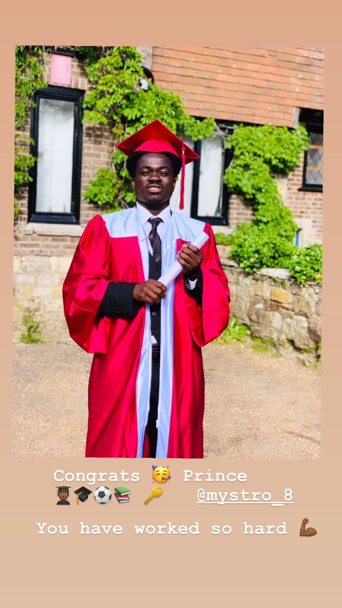 MirageFA's tweet photo. Congrats to #MirageFA player Prince  @mystro_8  who graduated today @Buckswood_UK @BuckswoodFA 
Well done Prince 👨🏾‍🎓 💪🏾 

#WeAreMirageFA are very proud of you - 💪🏾 #Mystro 
👨🏾‍🎓🎓⚽️📚🔑💥💥 https://t.co/PgCj5QgCy5