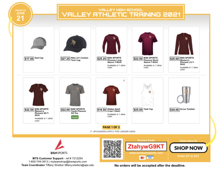 Check out the cool Viking gear for the upcoming school year, 2021/2022. Get yours now before June 21st!!
