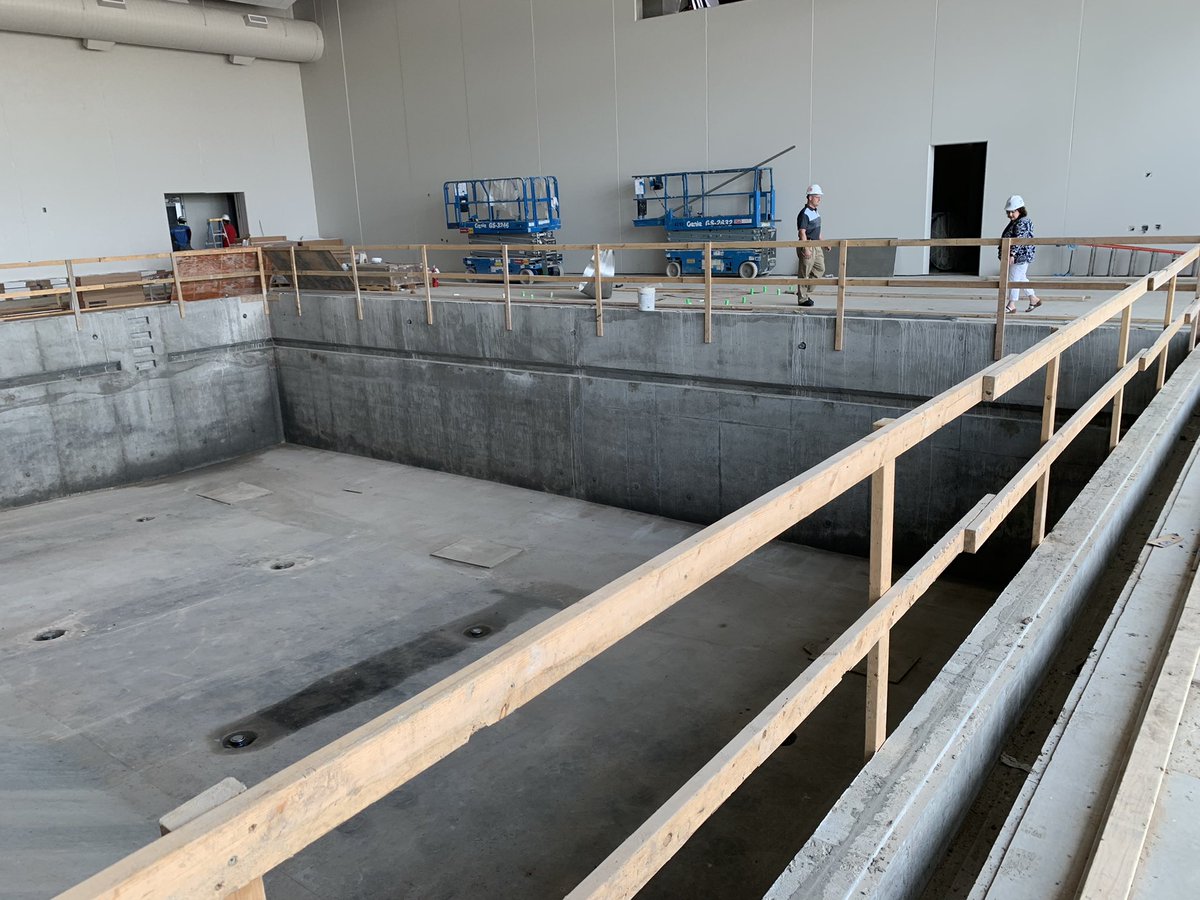 AndoverSchools's tweet photo. Thanks to Allison Le of @SJCF_arch for giving our BOE members and District Leadership Team a tour of the new Andover Public Schools Aquatics Center. Allison is an AHS grad and designed the new swimming/diving facility! https://t.co/kRmzhZ0CBF