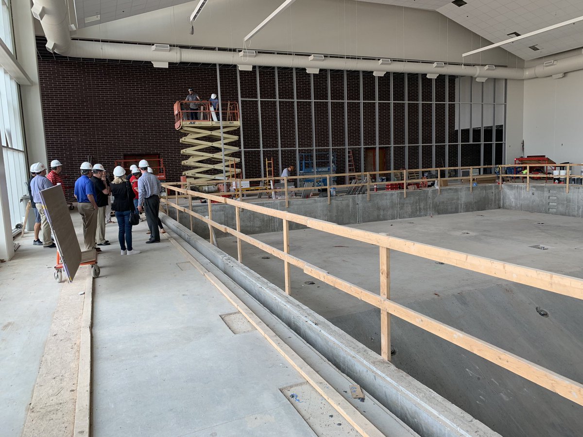 AndoverSchools's tweet photo. Thanks to Allison Le of @SJCF_arch for giving our BOE members and District Leadership Team a tour of the new Andover Public Schools Aquatics Center. Allison is an AHS grad and designed the new swimming/diving facility! https://t.co/kRmzhZ0CBF