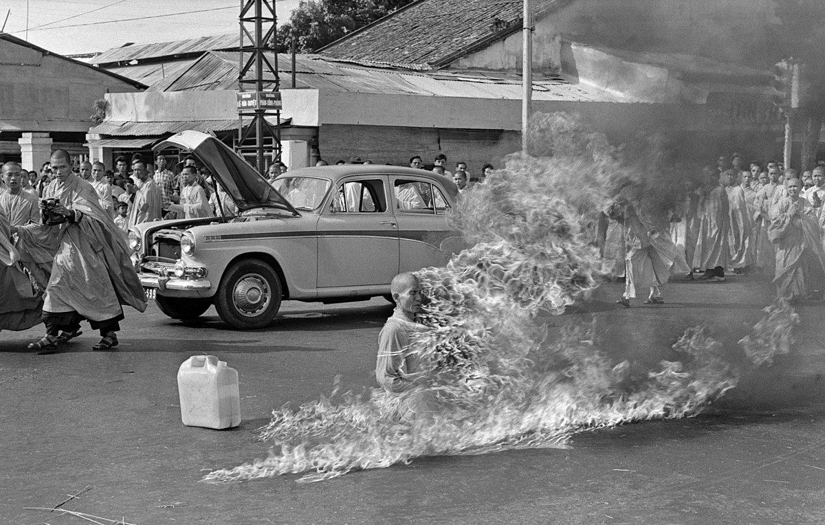 Jun 11 1963 – Thích Quảng Đức self-immolates in Saigon protesting persecution of Buddhists by South Vietnam government.