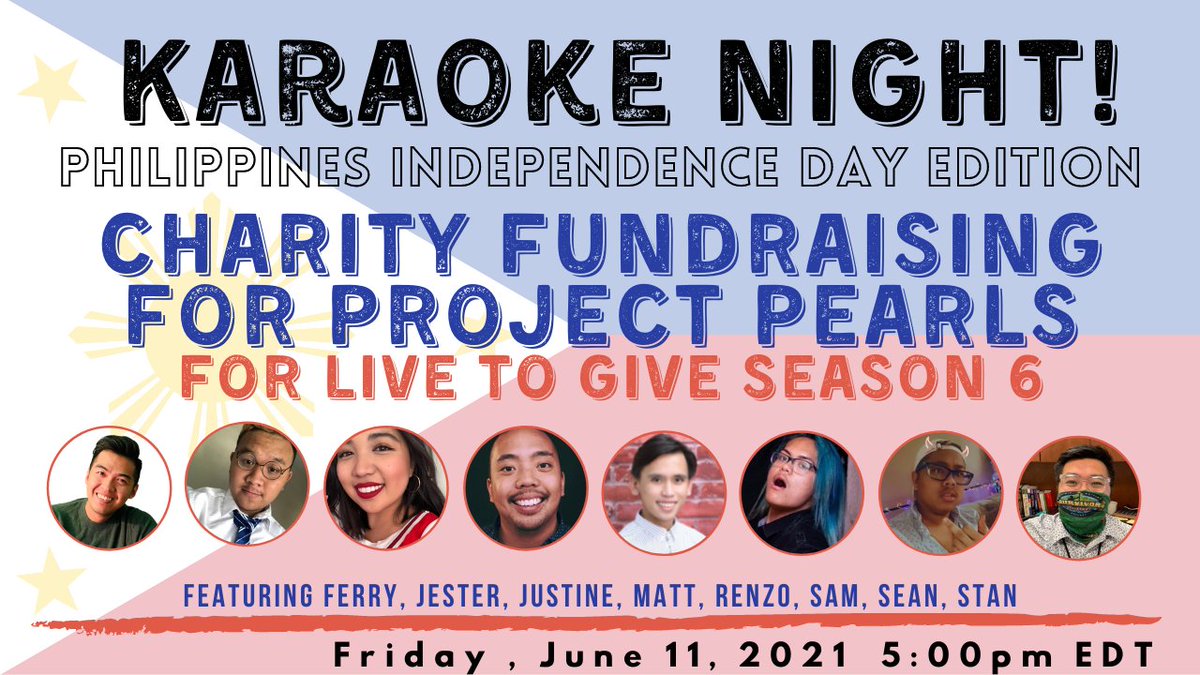IamRenzoSantos's tweet photo. AND WE'RE LIVE! KARAOKE NIGHT! Join us at https://t.co/TSoMKUoLj9! Please join us, as we show the world that we're #ProudFilipinx in celebration of our Independence Day!
Support us at https://t.co/TmAiiJDuAy! https://t.co/NzDdCnvxG1