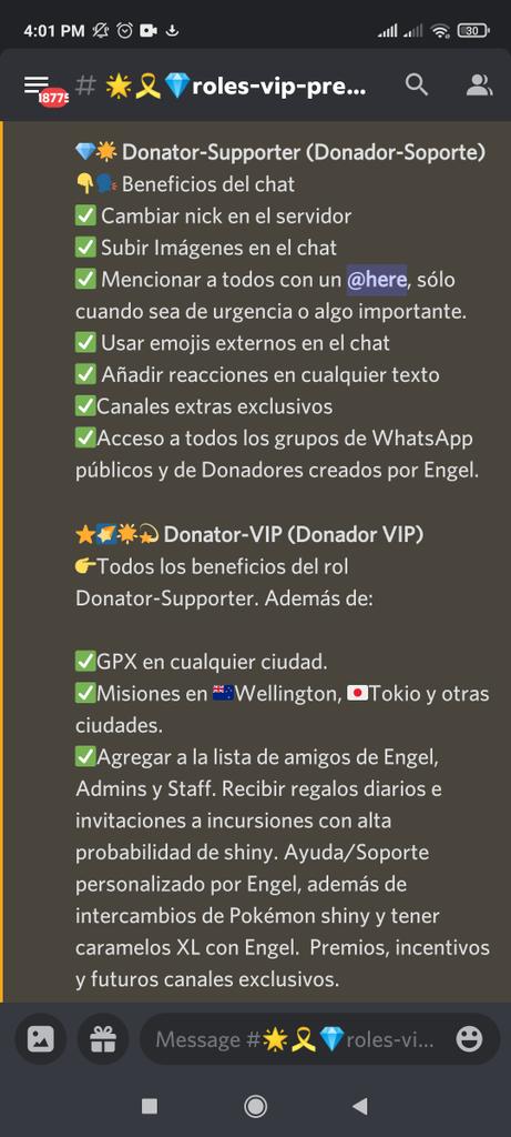 💯✨🕵👀 ENGEL GO 🚨📱 💯✨ on X: 👉🙌🏽🎉🌟💎 Special roles and services  for Donators on my Discord Server #PokemonGO  / X