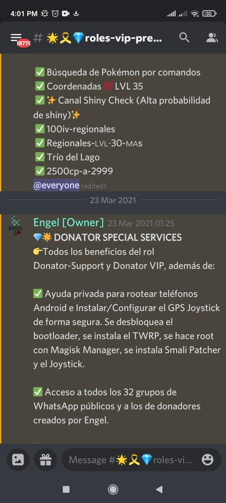 💯✨🕵👀 ENGEL GO 🚨📱 💯✨ on X: 👉🙌🏽🎉🌟💎 Special roles and services  for Donators on my Discord Server #PokemonGO  / X