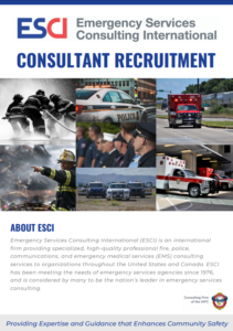EmerSvcsConsult's tweet photo. Are you passionate and knowledgeable about public safety? Do you enjoy improving system efficiencies? Then ESCI has an opportunity for you! We are currently recruiting contract consultants to join our team. Please see https://t.co/ElA0nPGsnb for application instructions. https://t.co/itbVB0kTZf