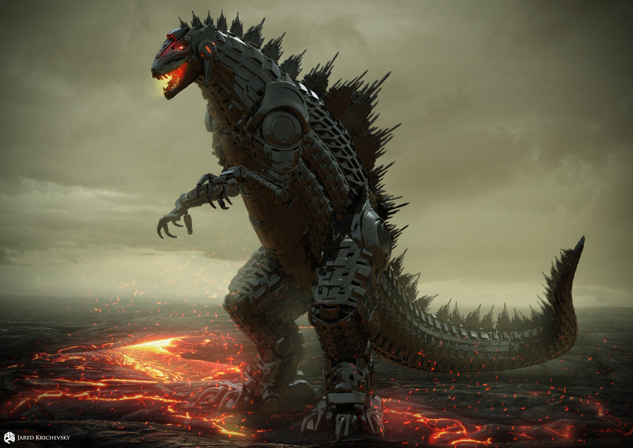 Astounding Beyond Belief — Ready Player One's Mechagodzilla concept art  by