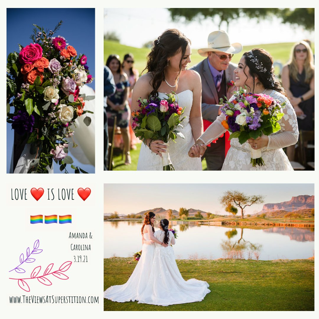 viewsatsuper's tweet photo. LOVE ❤️ IS LOVE ❤️
🏳️‍🌈🏳️‍🌈🏳️‍🌈
Amanda &amp; Carolina 3.19.21
#TheViewsAtSuperstition #loveislove🌈 ❤️ #lgbtqweddings #mountainviews #weddingvenuesinaz #allinclusive https://t.co/DTpIYJT3xF