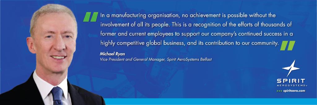 SpiritAero's tweet photo. Congratulations to our Belfast VPGM Michael Ryan on receiving a Knighthood in the Queen’s Birthday honours. This richly-deserved honour acknowledges his outstanding commitment to Northern Ireland's aerospace industry and its communities, and the support of his Belfast team. https://t.co/WXgXf8XW4V