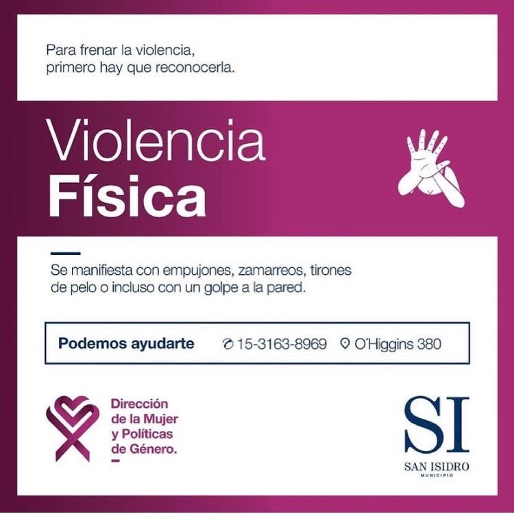 arenaeugenia's tweet photo. Acá Estamos Para Acompañarte !! @SanIsidroGob @mujerygenero_SI 👇🏼 https://t.co/0FUfaTJRDC