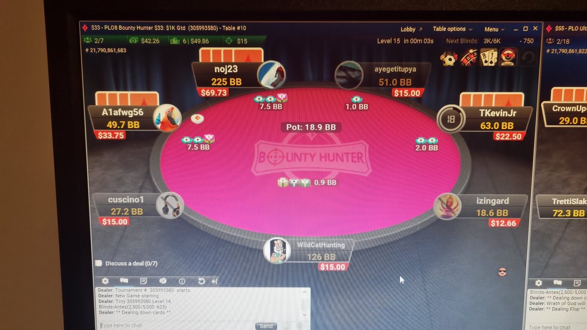 wildirishcat's tweet photo. Hunters nearly a month off and we are back with a FT 2/7 #4cards #PLO8 @partypoker #mixedgames #mixedgamemovement #wildcatpoker #inthehunt @8Roxpoker https://t.co/5SwFml8Bqw