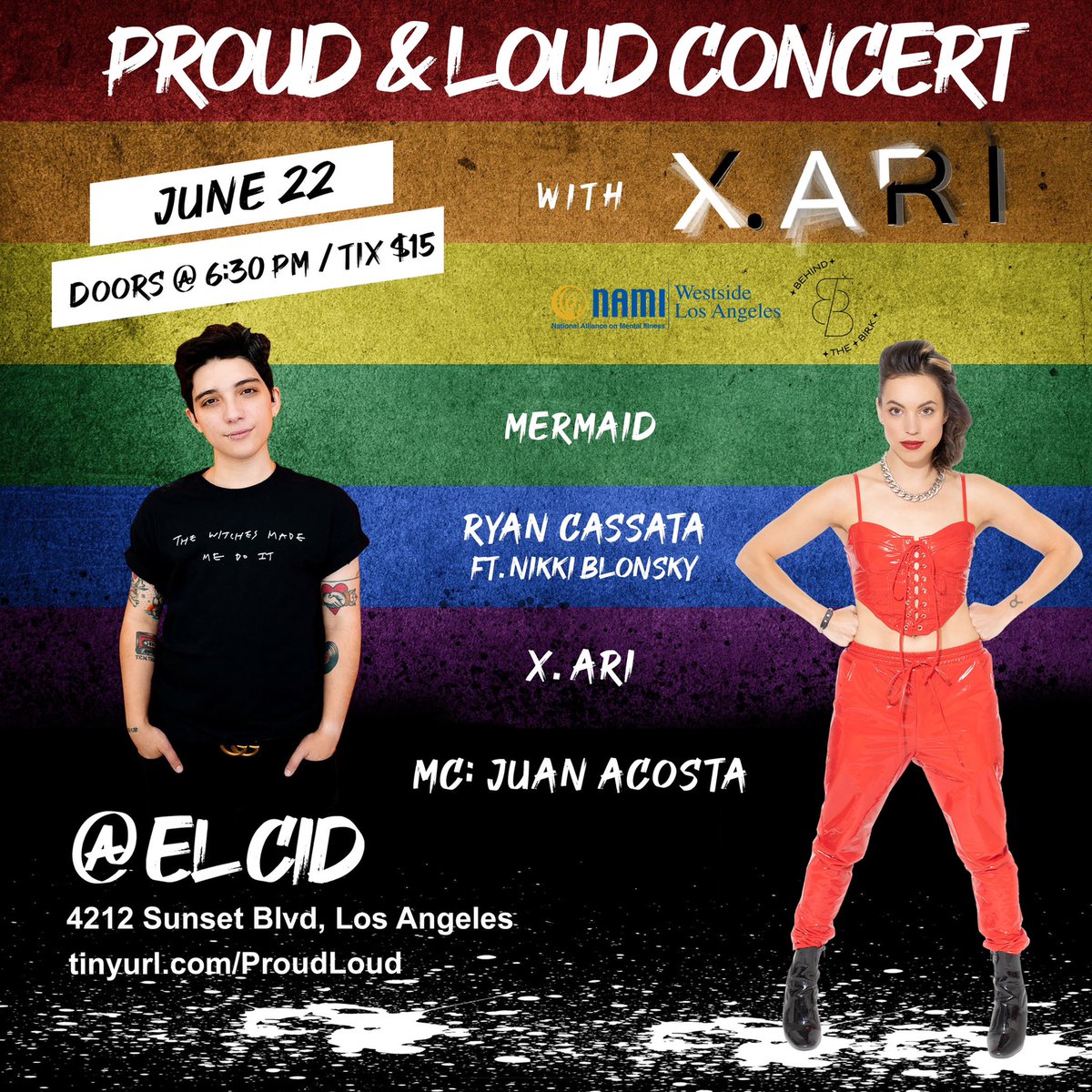 BehindtheBirk's tweet photo. 11 DAYS!!! It’s going to be huge. $15. Trust me, it’s worth it, so I hope you come out ;) no pressure though. We accept you for who you are!
————-
#Proud&Loud #Mermaid #RyanCassata #X.ARI #elcid #pridemonth #pride2021 #prideconcert #silverlake #hollywood #liveshows #behindthebirk https://t.co/Lt9J5Ubs3x
